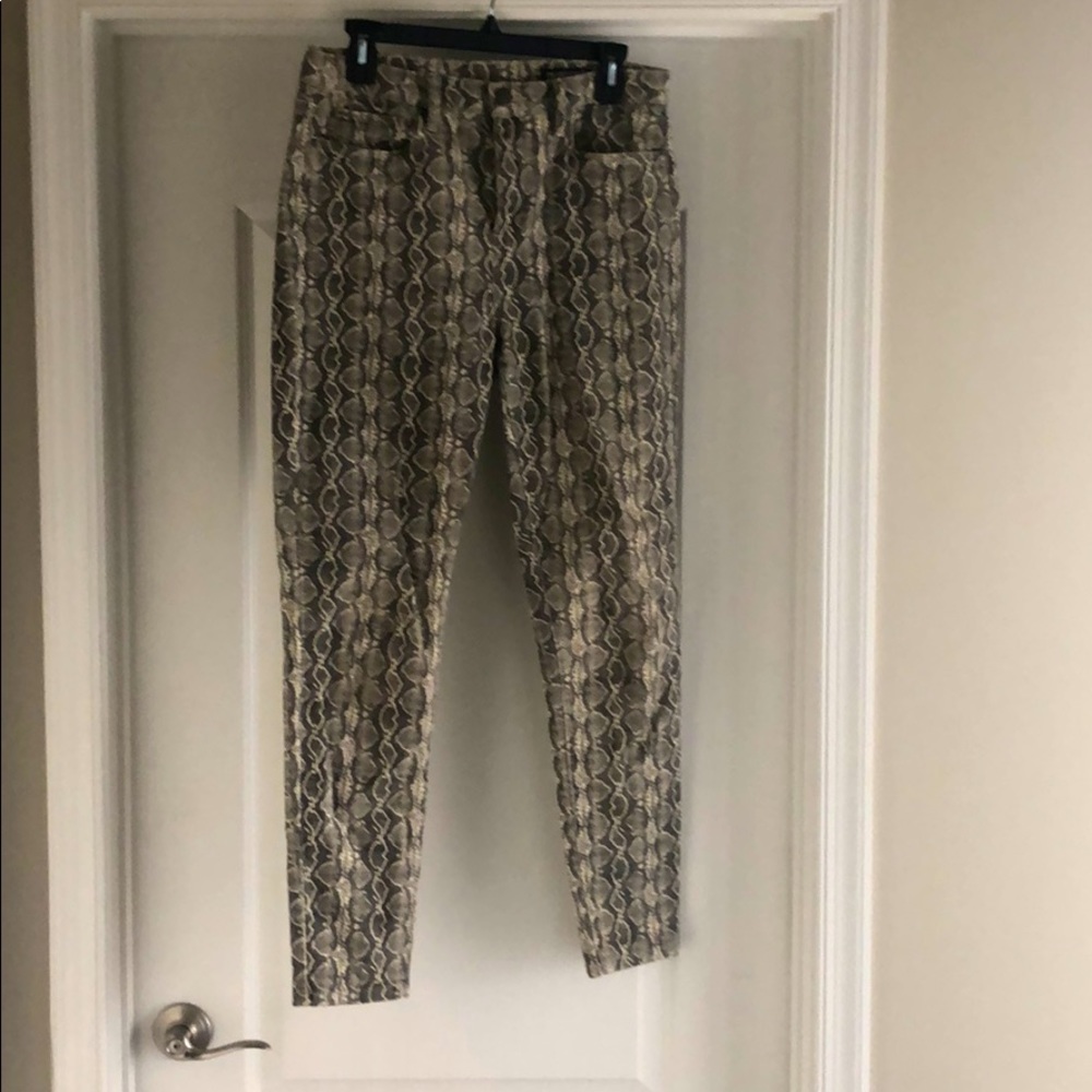 Snakeskin Print Jeans